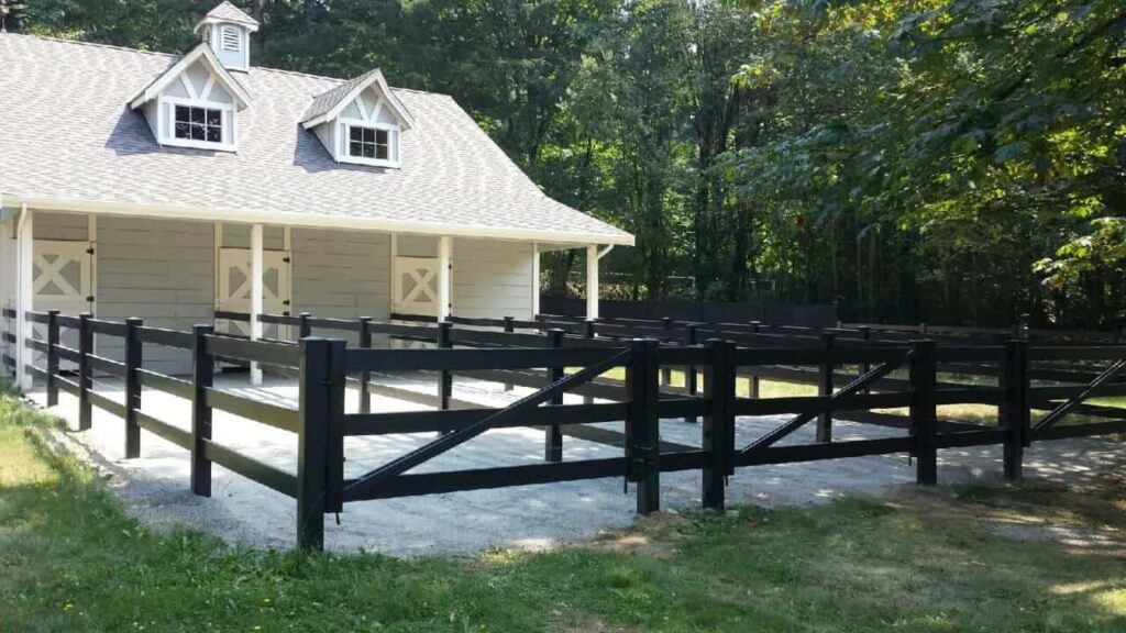 Black Vinyl Ranch Rail Fence Installed in Spokane WA
