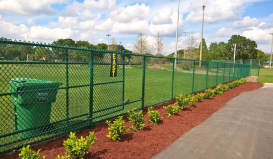 Green Sport Field Chain Link Fence in Spokane