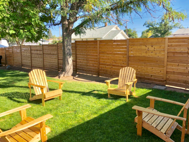Modern Horizontal Cedar Privacy Fence