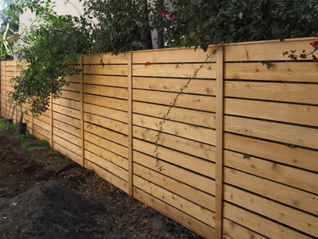 2 x 6 Cedar Horizontal Privacy Fence in Spokane WA