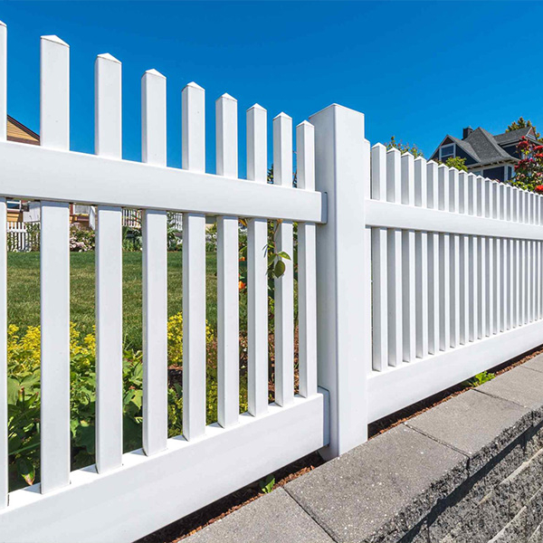 Pointed Cap Style 3' White Vinyl Picket Fence