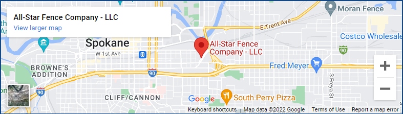 get directions to All Star Fence Spokane Washington